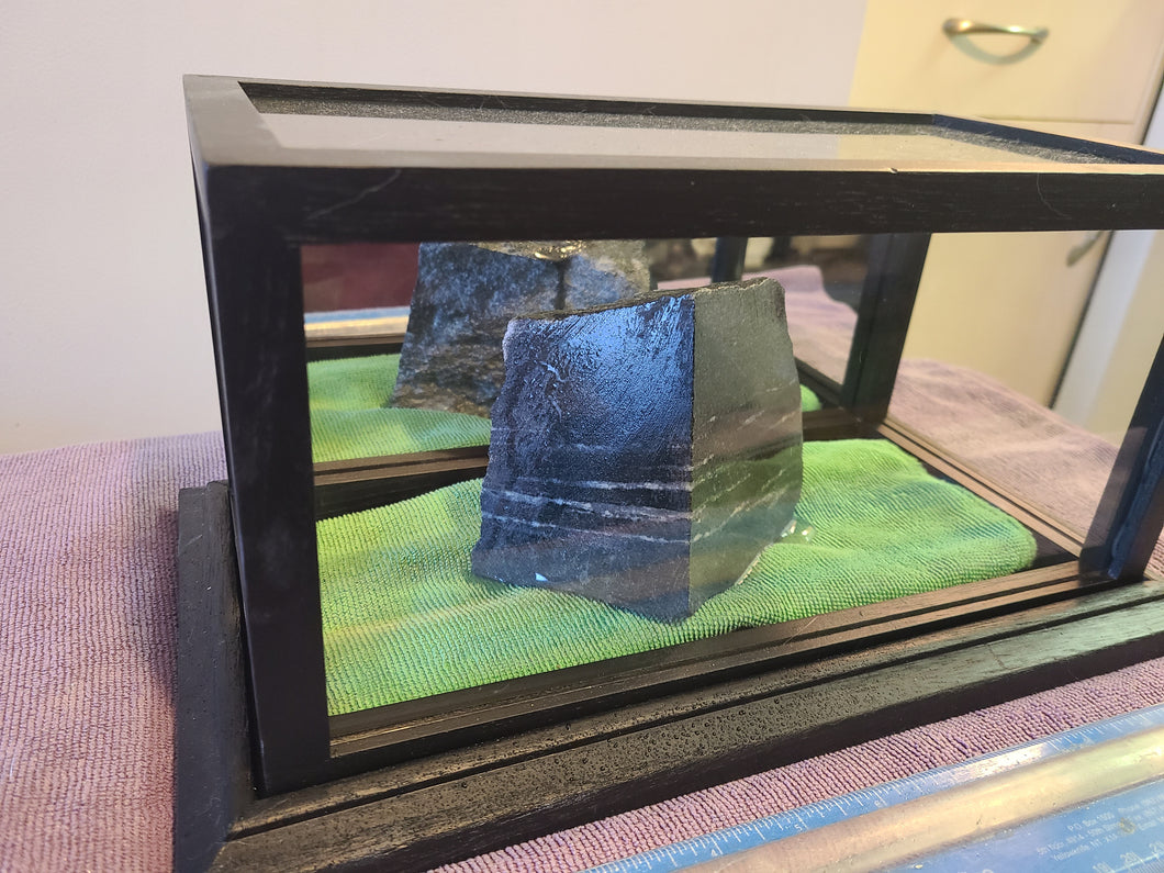 Large Rough Cut Sample with Display Case